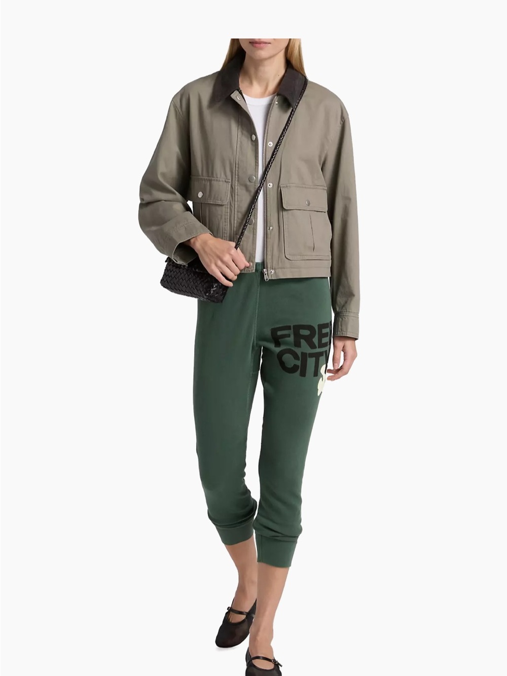Women's Green 'Free City' Sweatpants